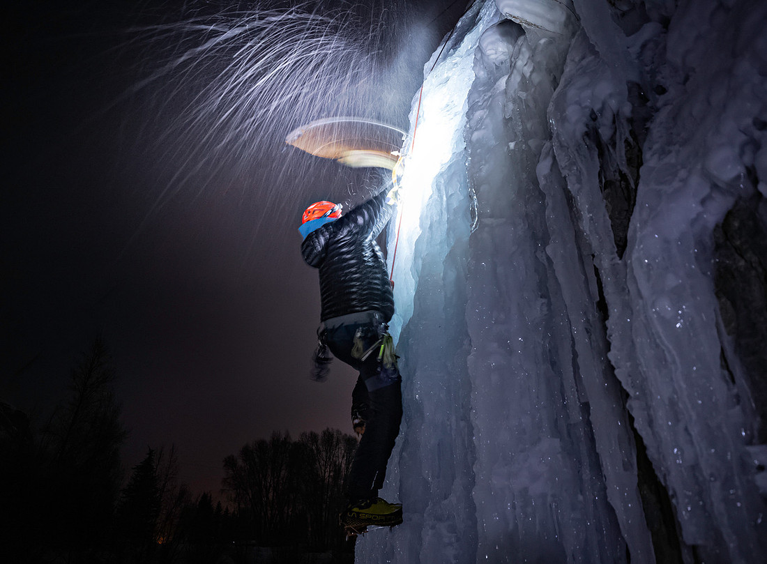 Eric Schuette Photography Night Climbing...Ice